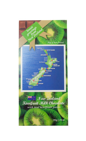 New Zealand Map Milk Chocolate Bar